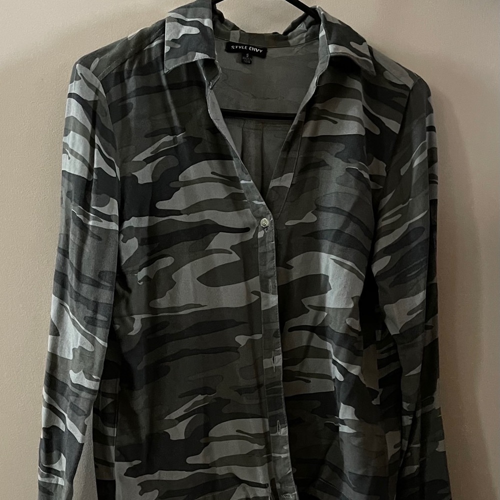 Camo button up shirt